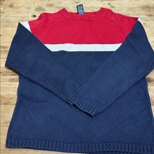 Vintage Y2K Gap Kids Ribbed Knit Americana Stripe Sweater